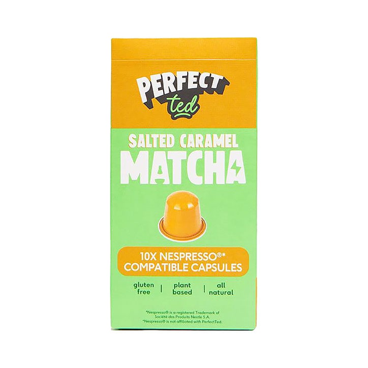 Perfect Ted Matcha Green Tea Powder Pods x10 GOODS Holland&Barrett Caramel