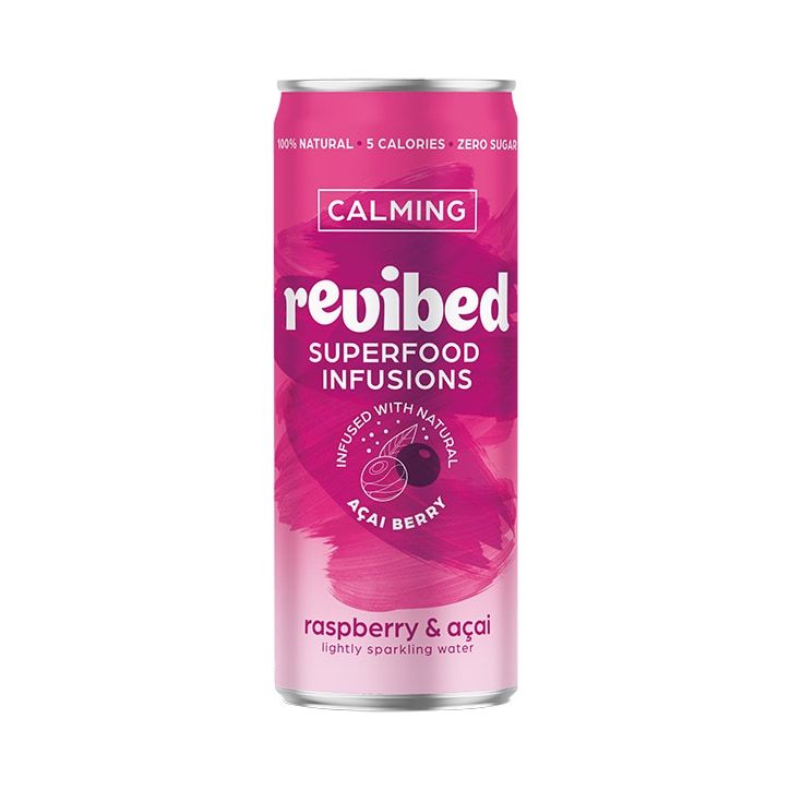 Revibed Superfood Infusions Energise (Peach & Hibiscus) Sparkling Water 250ml GOODS Holland&Barrett