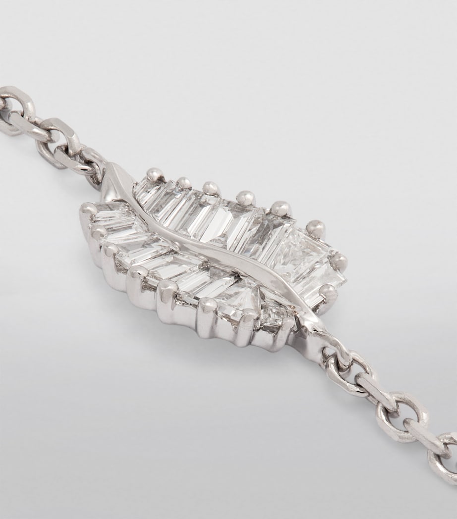 Anita Ko leaf diamond bracelet 18kt white gold - British product
