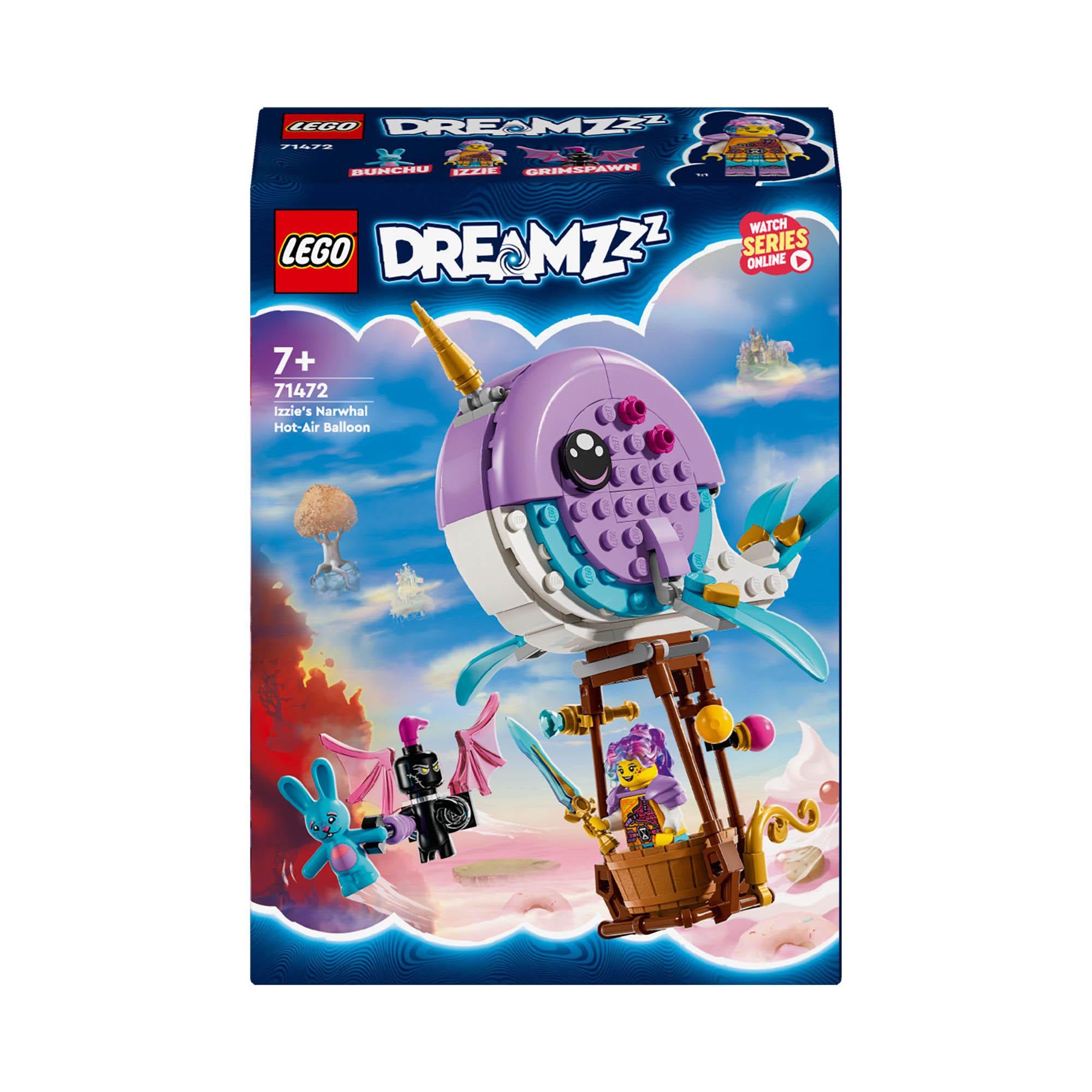 LEGO DREAMZzz Izzie’s Narwhal Hot-Air Balloon Toy Set 71472 GOODS Sainsburys   