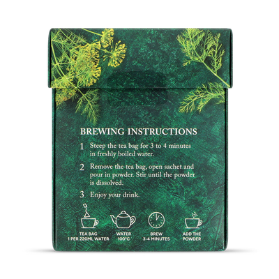 Holland & Barrett Herbal Tea with Moringa, Peppermint, and Fennel - 10 Tea Bags with Probiotics and Vitamin B12- Buy online at McGrocer