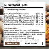 Nutripact multi mushroom complex 60 vegan capsules (British brand)