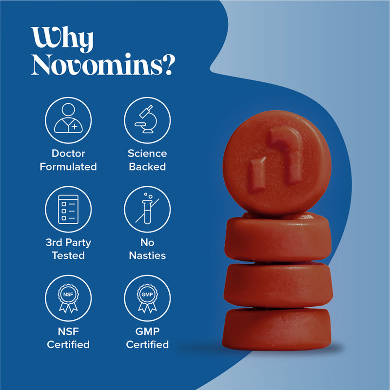 Novomins men's multivitamin pineapple gummies 60 count (British brand)