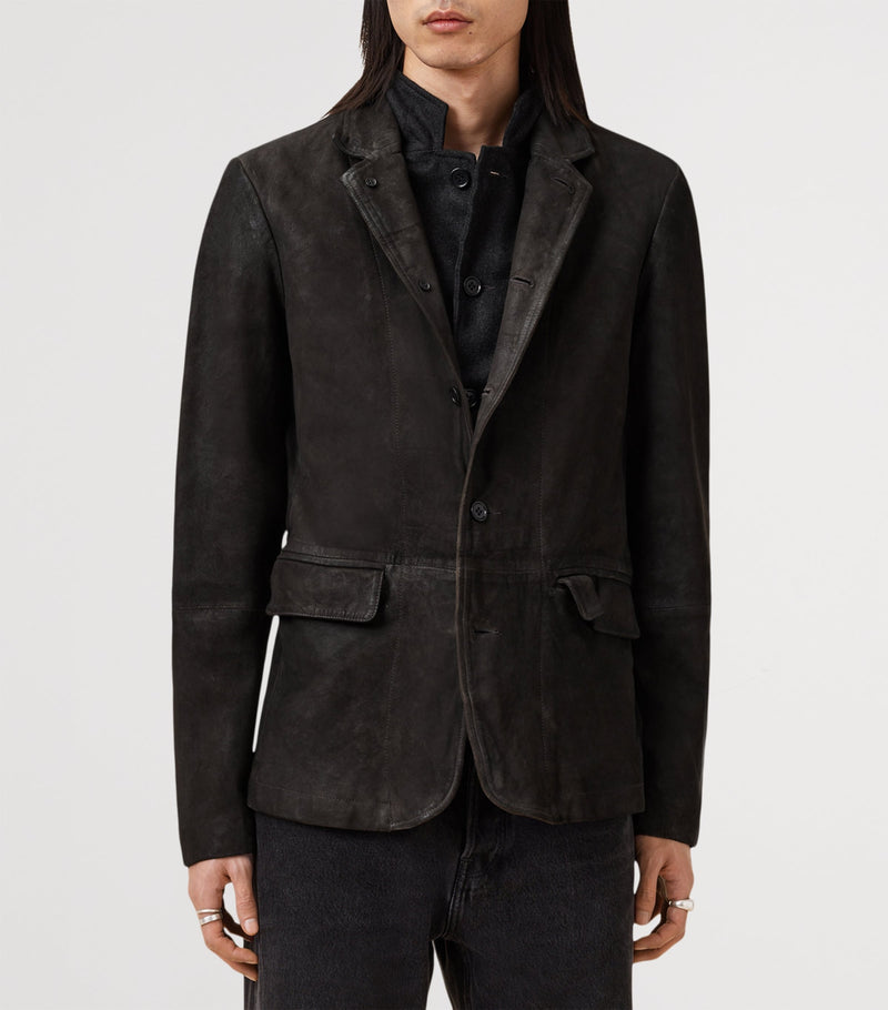 AllSaints Leather Survey Blazer - British fashion product