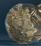 Harrods embroidered flower bauble with gold-tone decoration, imported from the UK