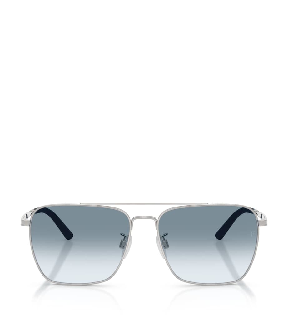 Oliver Peoples Metall R-15 firkantede solbriller, britisk versjon