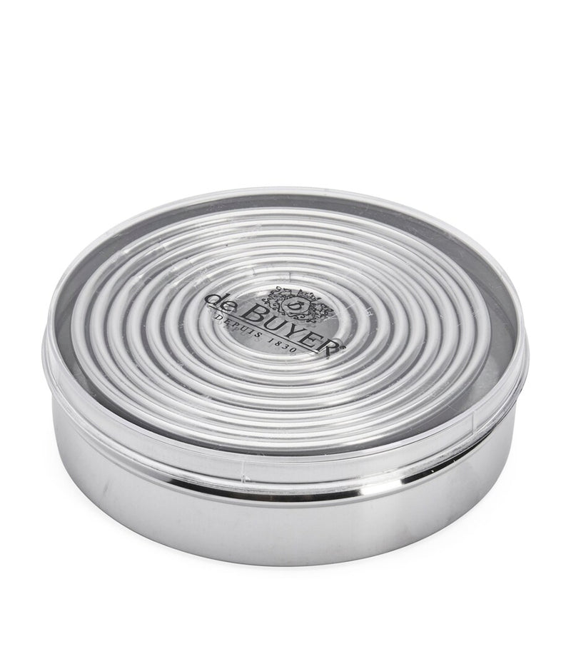 De Buyer steel biscuit cutters set of 9 - British product