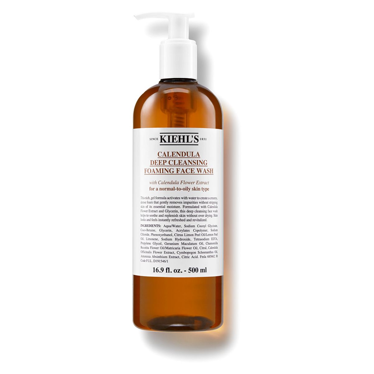 Kiehl's Calendula Deep Cleansing Foaming Face Wash 500ml GOODS Boots   