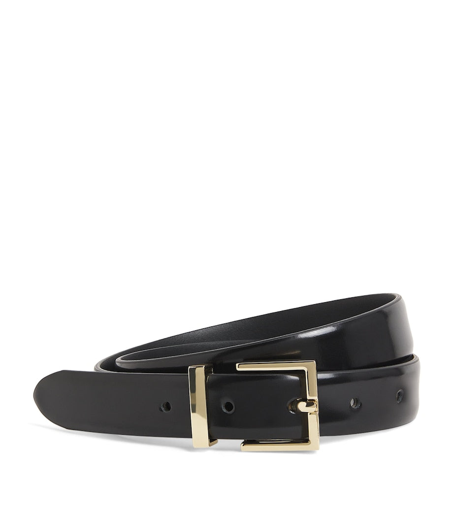 Sandro leather belt chunky gold buckle 2cm (British brand)