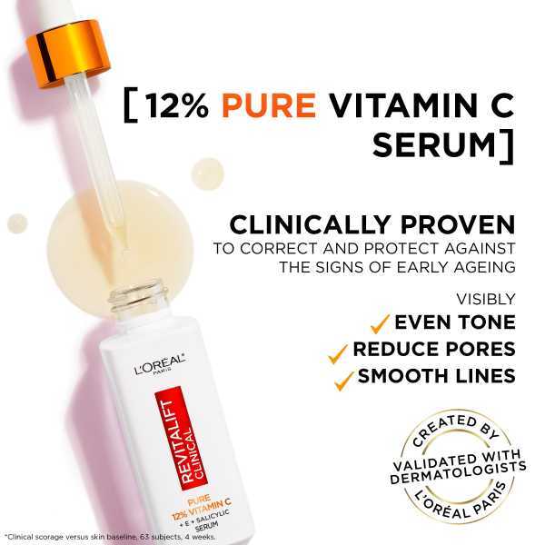 LOréal Revitalift Clinical 12% Pure Vitamin C Serum 30Ml GOODS Superdrug   