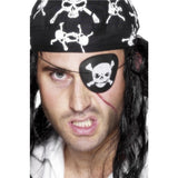 Smiffys pirate eyepatch with skull and crossbones, UK version
