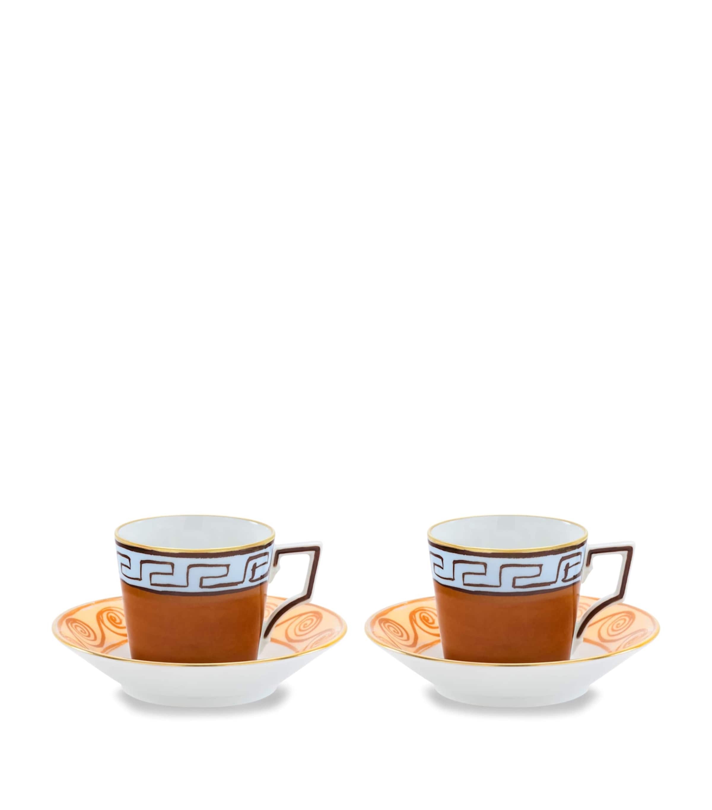 Ginori 1735 porcelain coffee cups and saucers set - British product