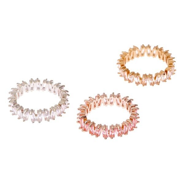 Superdrug Cubic Zirconia Trio Baguette Ring Small GOODS Superdrug   