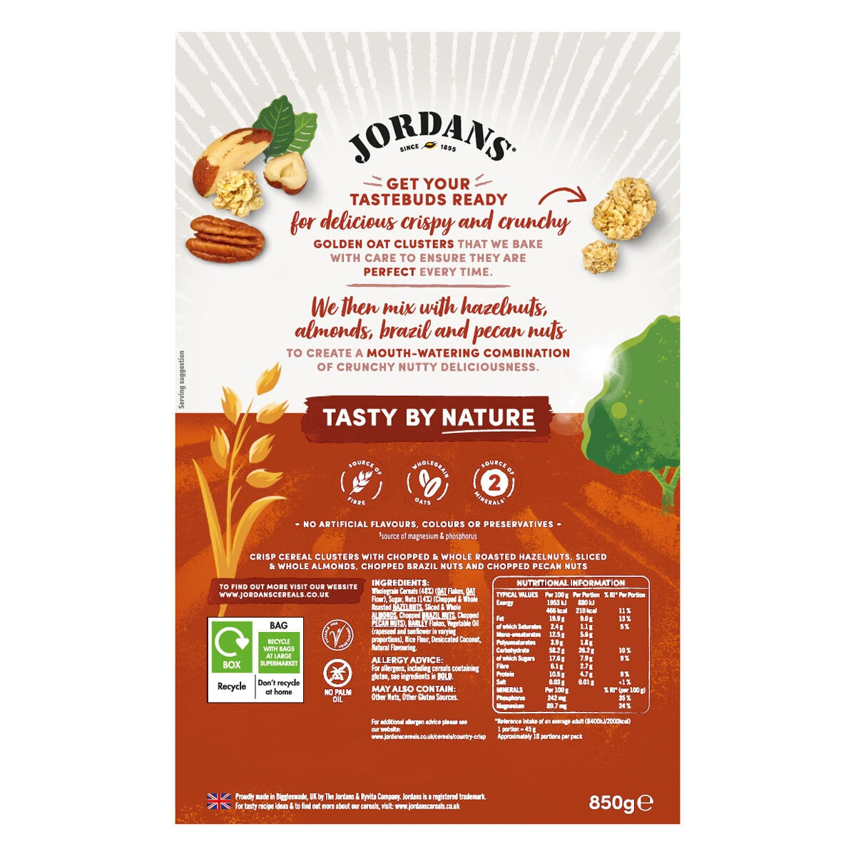 Jordans Country Crisp Chunky Nuts, 2 x 850g - McGrocer