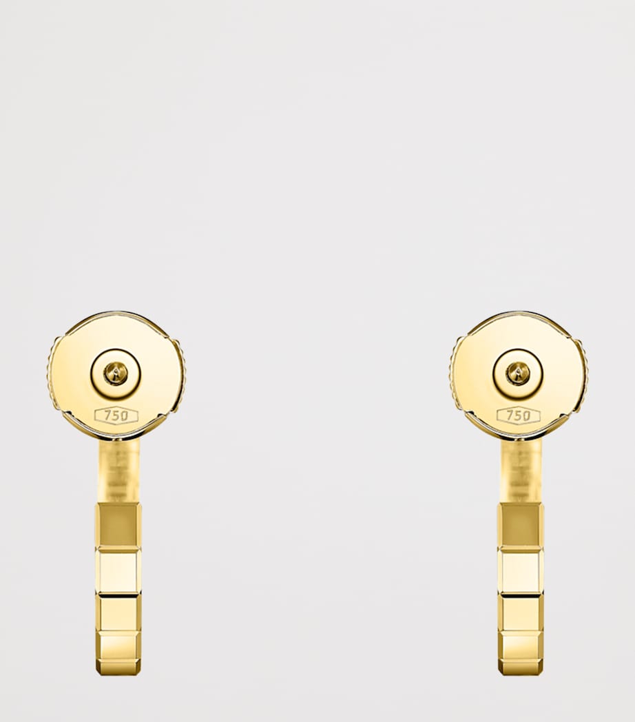 Chopard small yellow gold Ice Cube hoop earrings, imported from the UK