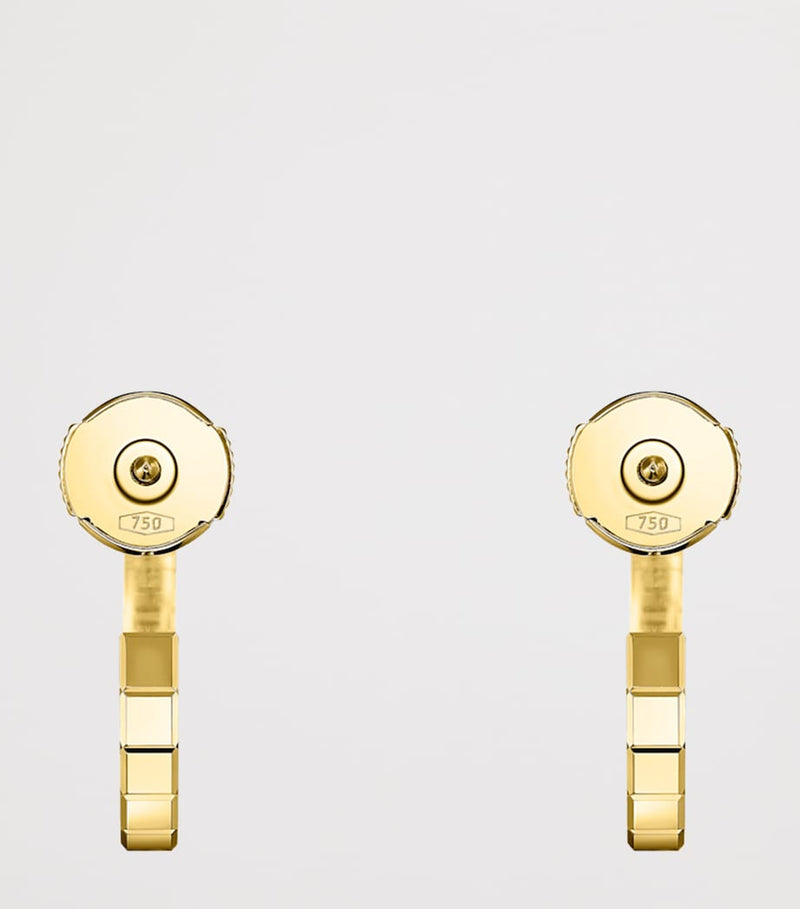 Chopard small yellow gold Ice Cube hoop earrings, imported from the UK