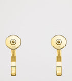 Chopard small yellow gold Ice Cube hoop earrings, imported from the UK
