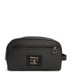 Barbour wax-coated wash bag - British product