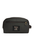 Barbour wax-coated wash bag - British product