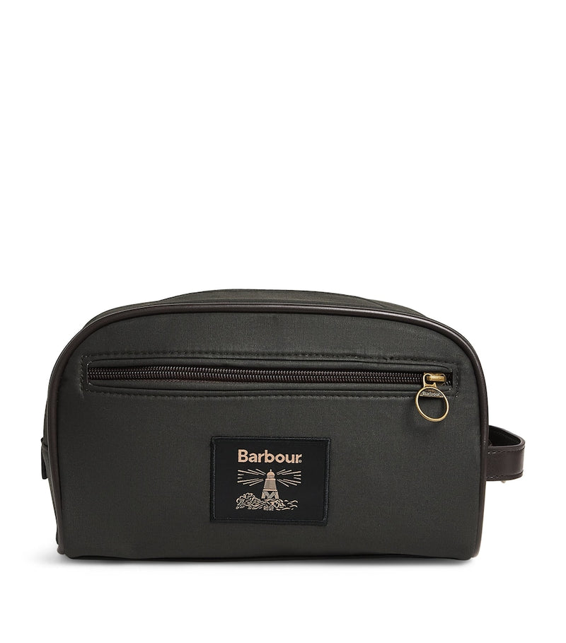 Barbour Wax-Coated Wash Bag