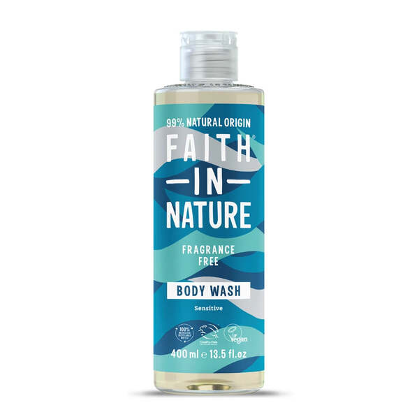 Faith In Nature fragrance free body wash 400ml - British product