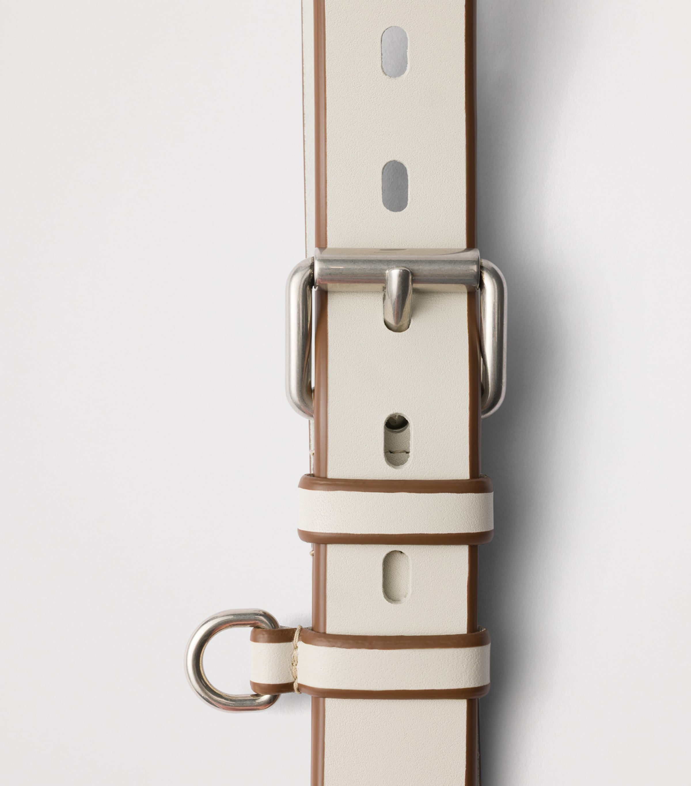 Prada leather two-tone belt in calfskin, imported from the UK
