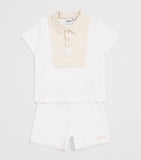 BOSS Kidswear cotton polo and shorts set for infants 1-18 months - British product