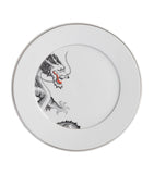 Meissen porcelain platinum lucky dragon dessert plate 22cm, imported from the UK