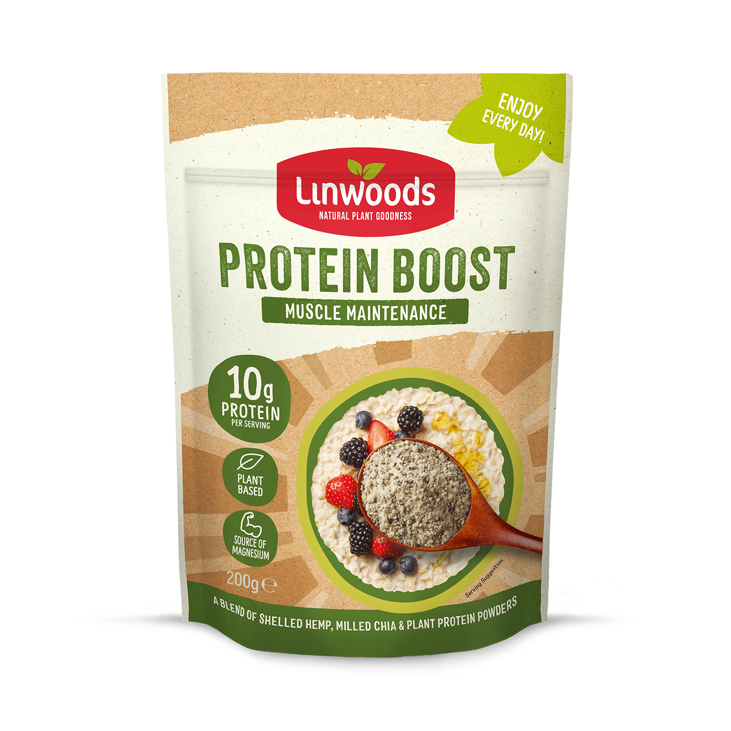 Linwoods natural protein boost blend 200g, imported from the UK
