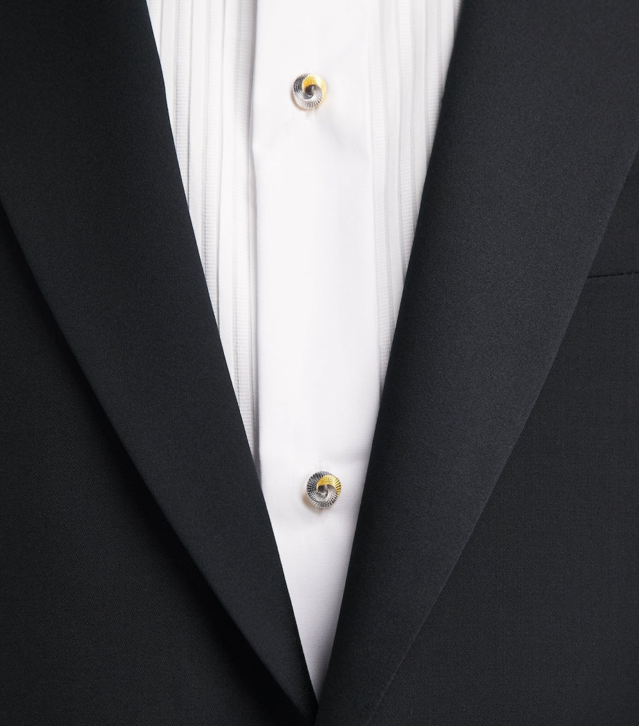 Tateossian Mobius knot cufflinks and studs set (British brand)