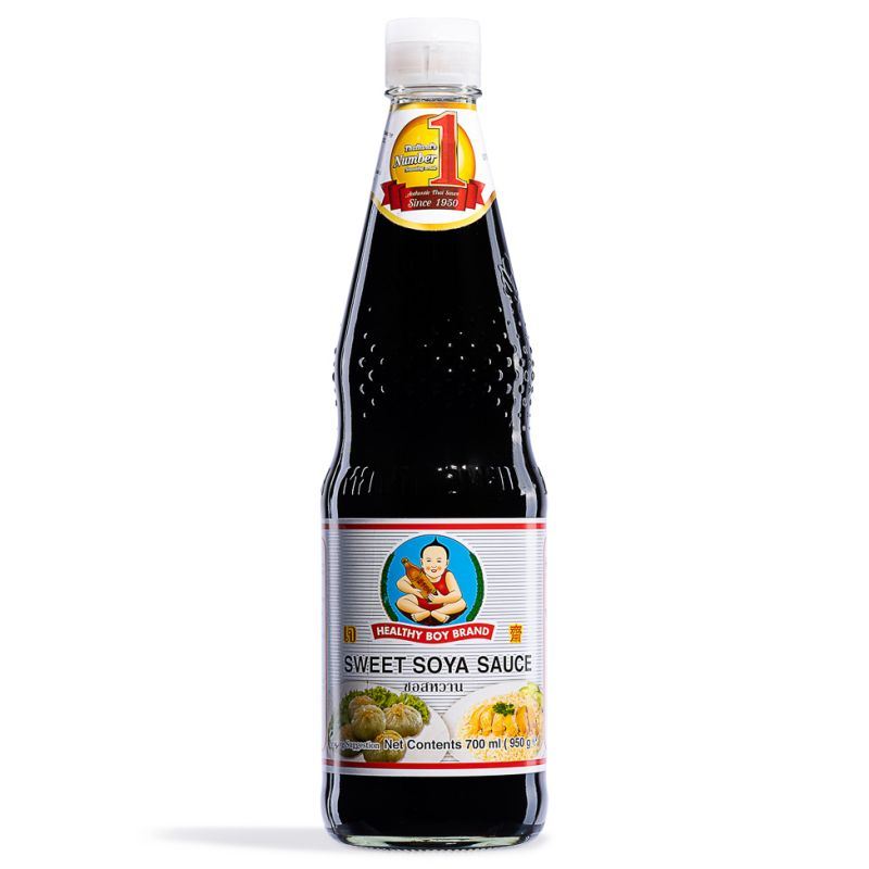 Healthy Boy sweet soy sauce by Dek Som Boon, UK version