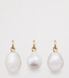 Monica Vinader yellow gold baroque pearl pendant - British product
