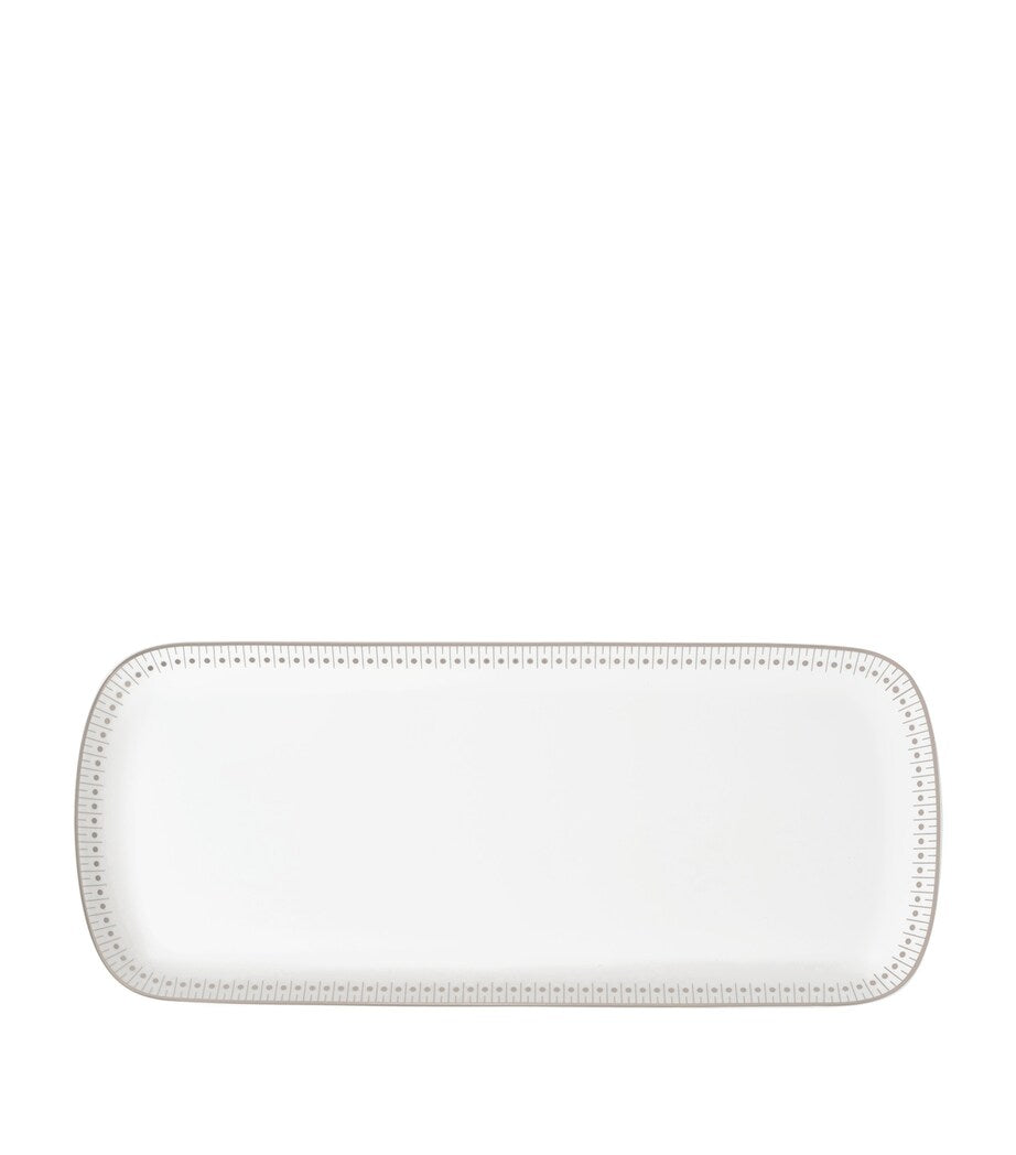 Christofle Malmaison Impériale Platinum cake dish 37cm - British product