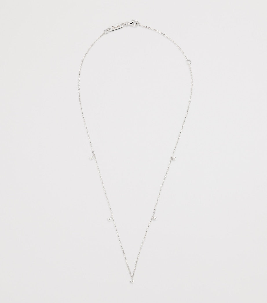 Harrods white gold diamond necklace 0.30ct - British product