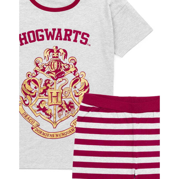 Harry Potter Womens Hogwarts Crest Short Pyjama Set (XS)