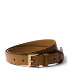 Prada triangle motif leather belt 2cm, imported from the UK