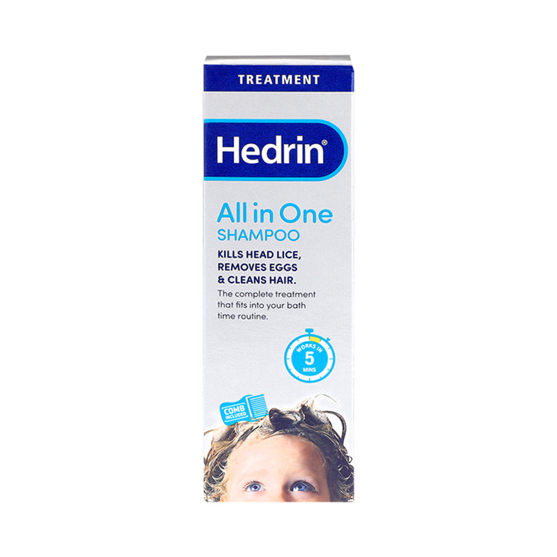 Hedrin All In One head lice shampoo 100ml, imported from the UK