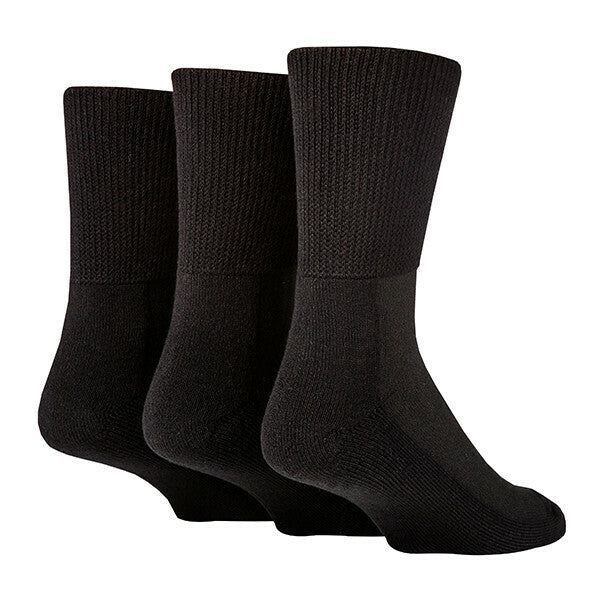 IOMI 3 Pairs Extra Wide Bamboo Diabetic Socks 4-7 UK GOODS Superdrug Black  