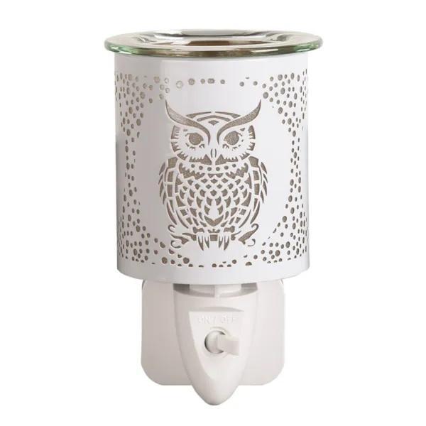 Aroma white owl wax melter 13cm, imported from the UK