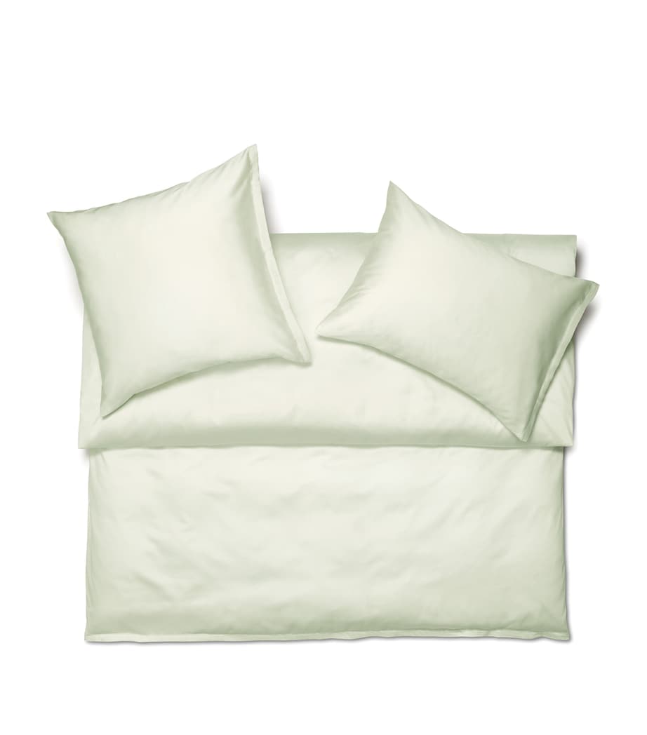 Schlossberg Satin Noblesse super king fitted sheet, Menthe, UK version