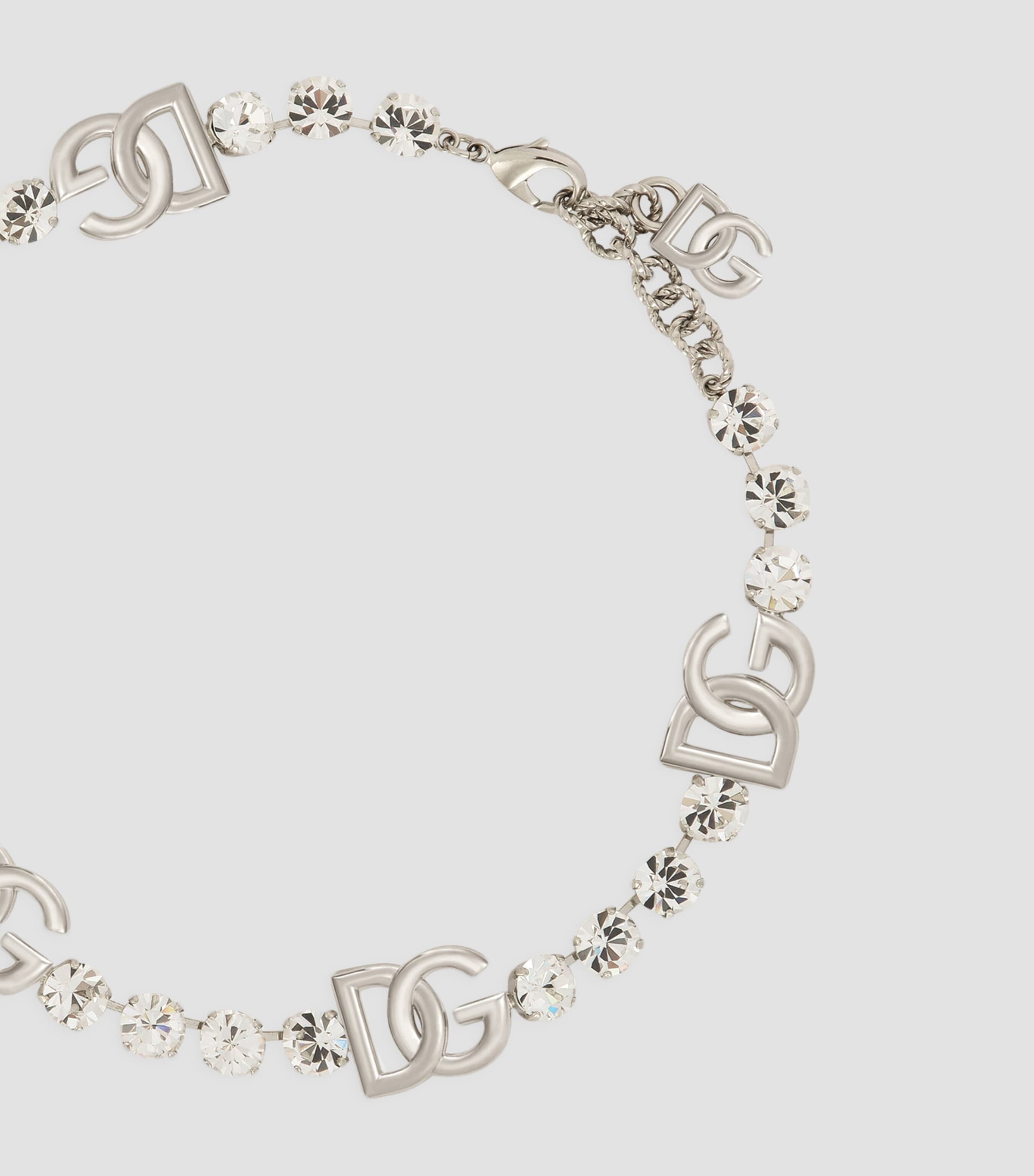 Dolce&Gabbana crystal-embellished DG necklace, imported from the UK