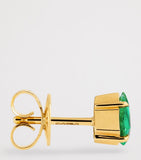 ZLEE yellow gold and emerald kite stud earrings - British product