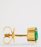 ZLEE yellow gold and emerald kite stud earrings - British product