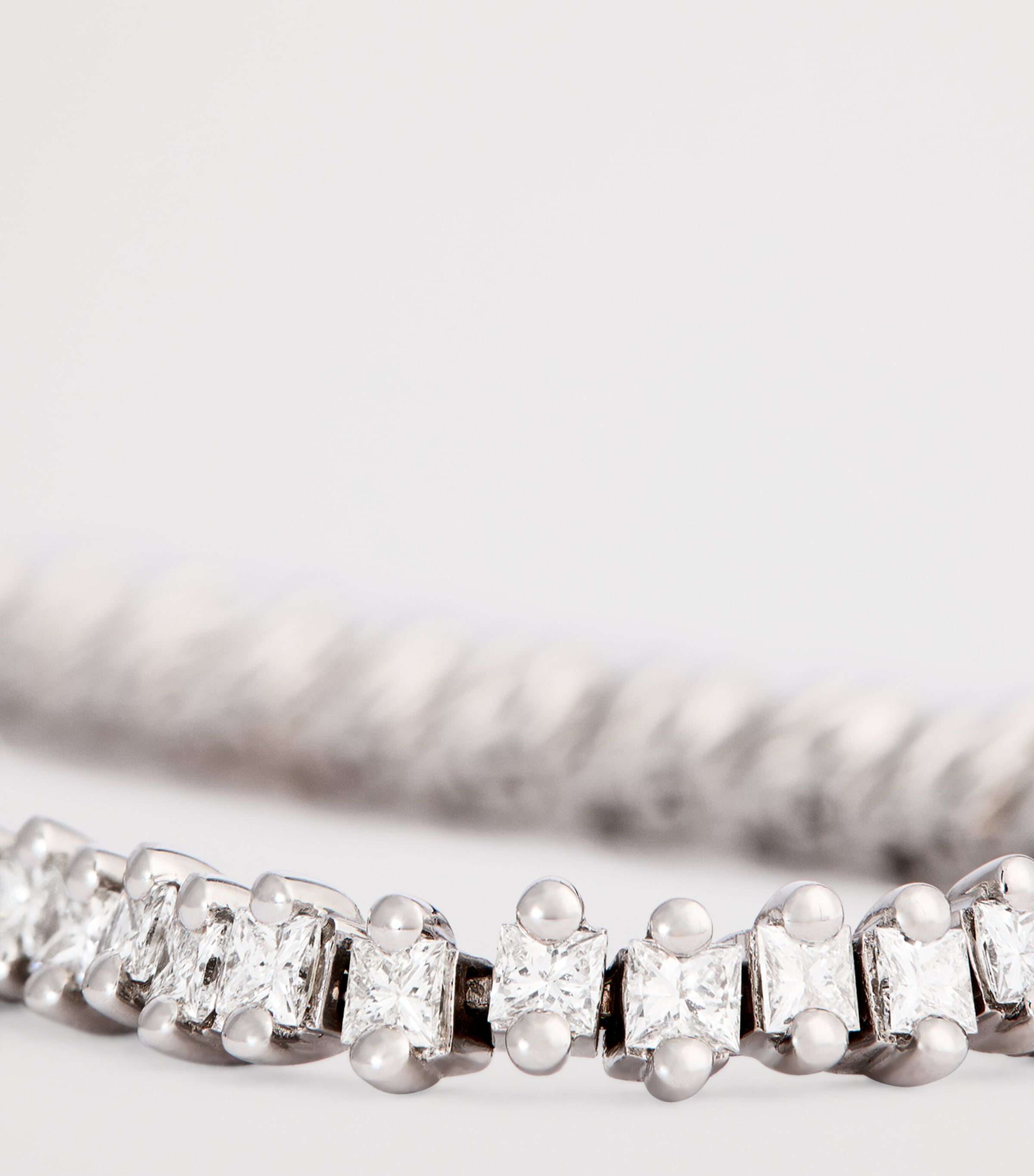 Suzanne Kalan princess diamond tennis bracelet white gold - British product