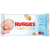 Huggies Pure Extra Care Baby Wipes, 8 x 56 Wipes Nappies & Wipes Costco UK