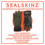 Sealskinz shooting gloves waterproof sheepskin suede grip, UK version