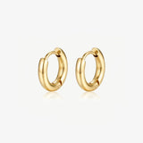MUCHV gold solid hoop earrings 12mm - British product