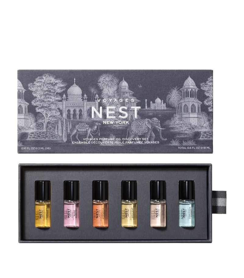 NEST New York Voyages perfume oil gift set 6 x 3ml, imported from the UK