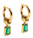 Spinelli Kilcollin Zahra hoop earrings yellow gold emerald drop, UK version