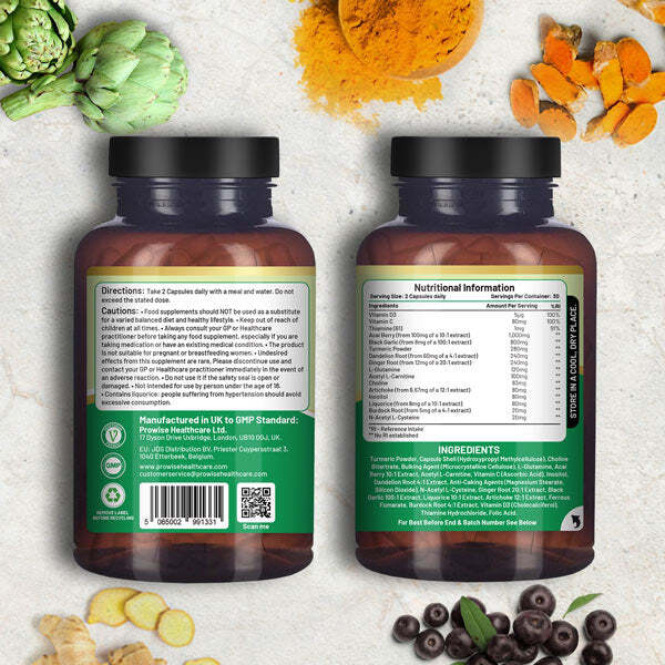 Prowise Advanced Livcare+ liver supplement 60 capsules, imported from the UK